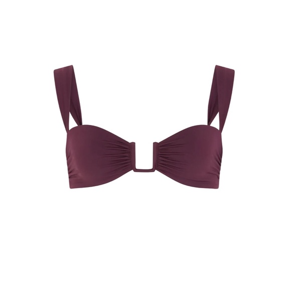 Away That Day- Swimwear (Cannes Top) size large, color plum. - Picture 3 of 6